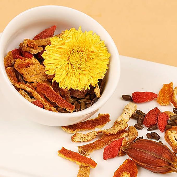 Herbal Tea For Wellness - タンポポクコハーブティー - 50ティーバッグ、菊とみかんの皮を配合した天然ブレンド、カフェインフリーのデイリーウェルネスティー