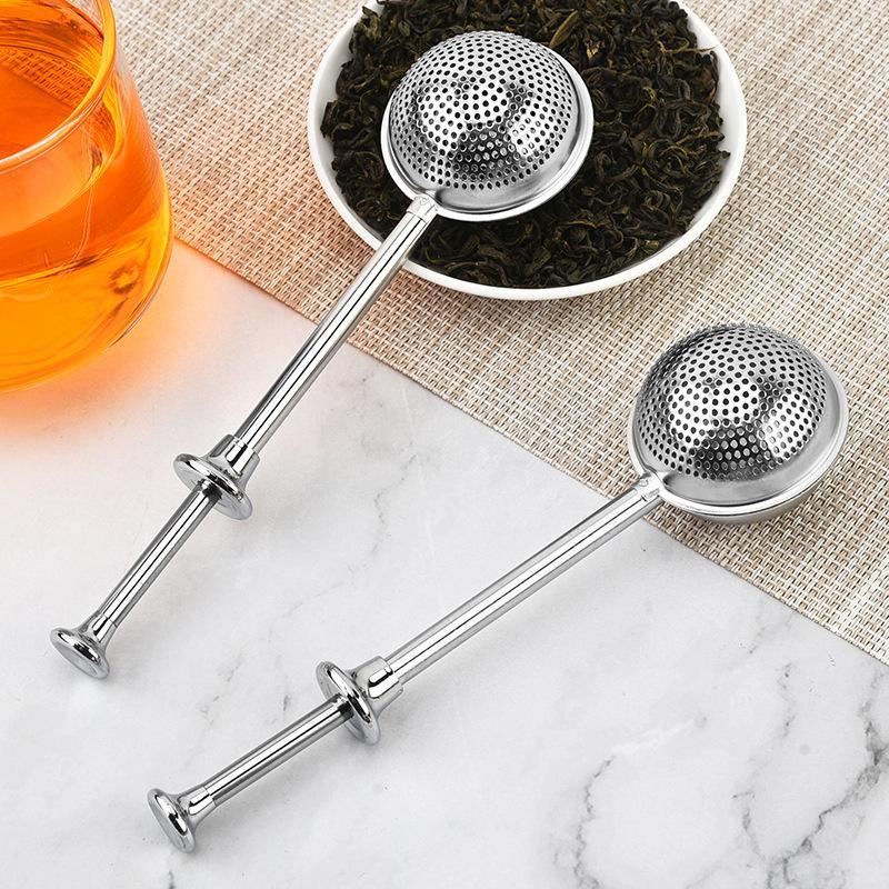 Nettle Leaf Tea - ロングハンドルステンレス鋼茶こし細かいメッシュ防錆ルーズリーフティーフィルターホームオフィスアクセサリー