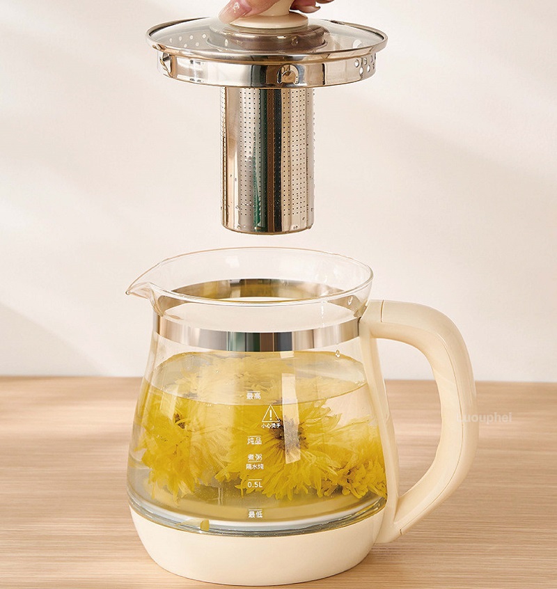 220V 健康ポット家庭用多機能ガラス電気ケトルフラワーティ - Herbal Tea For Wellness のレビューと価格