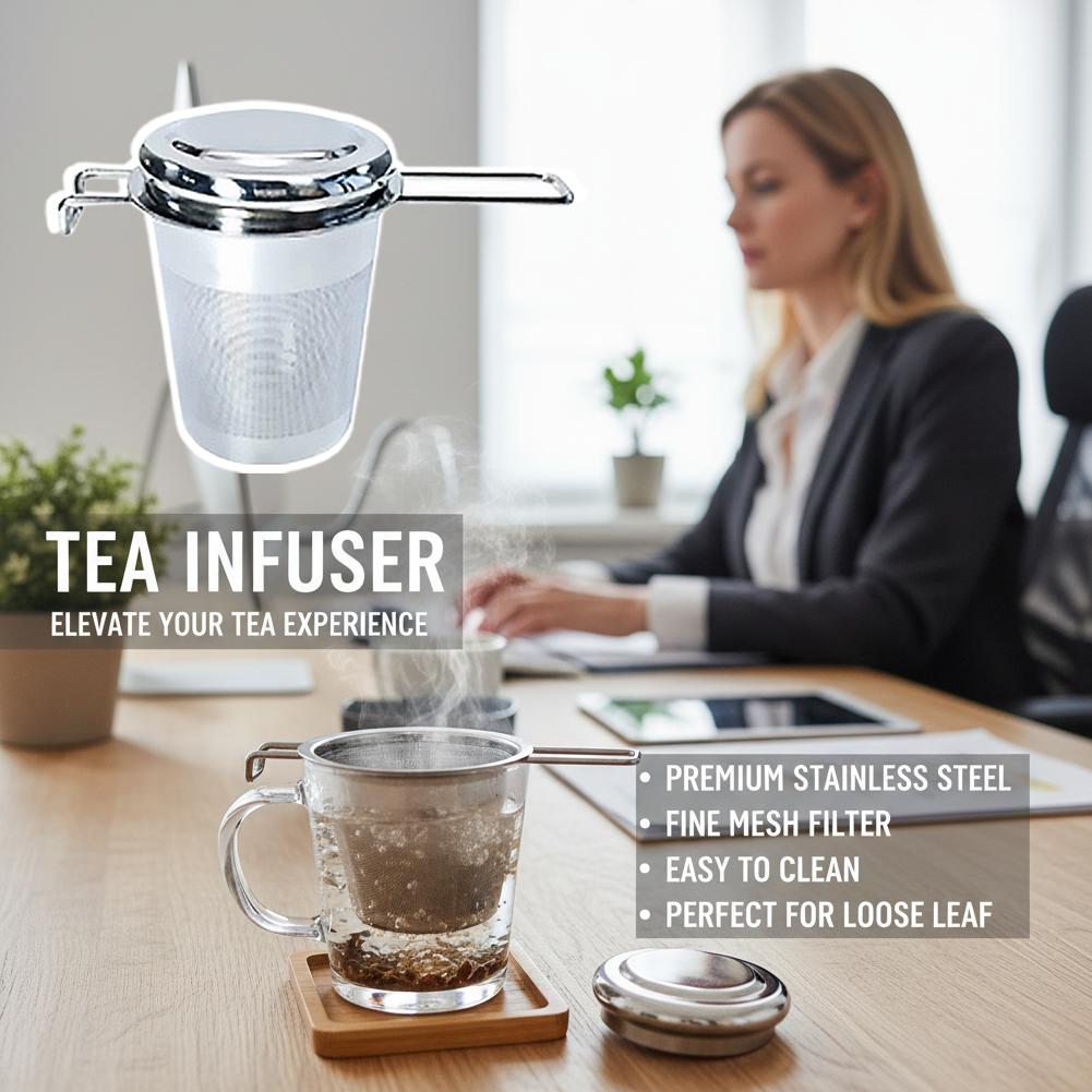 1pc ルーズリーフティーインフューザーステンレス鋼ダブルハ - Nettle Leaf Tea のレビューと価格
