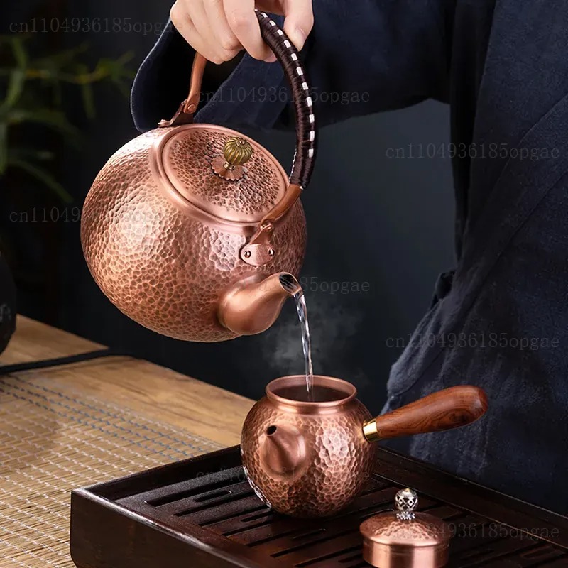 クリエイティブな家庭用レトロな銅製ティーポット、大容量、茶こ - Herbal Tea For Wellness のレビューと価格
