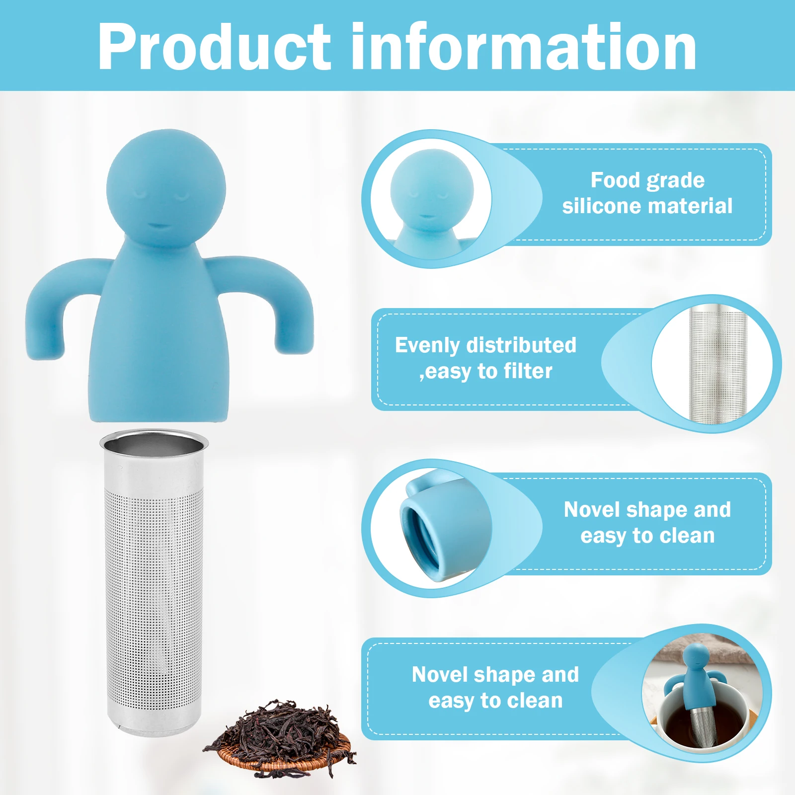 ステンレス鋼注入器茶ストレーナーティーバッグクリエイティブ茶 - Nettle Leaf Tea のレビューと価格