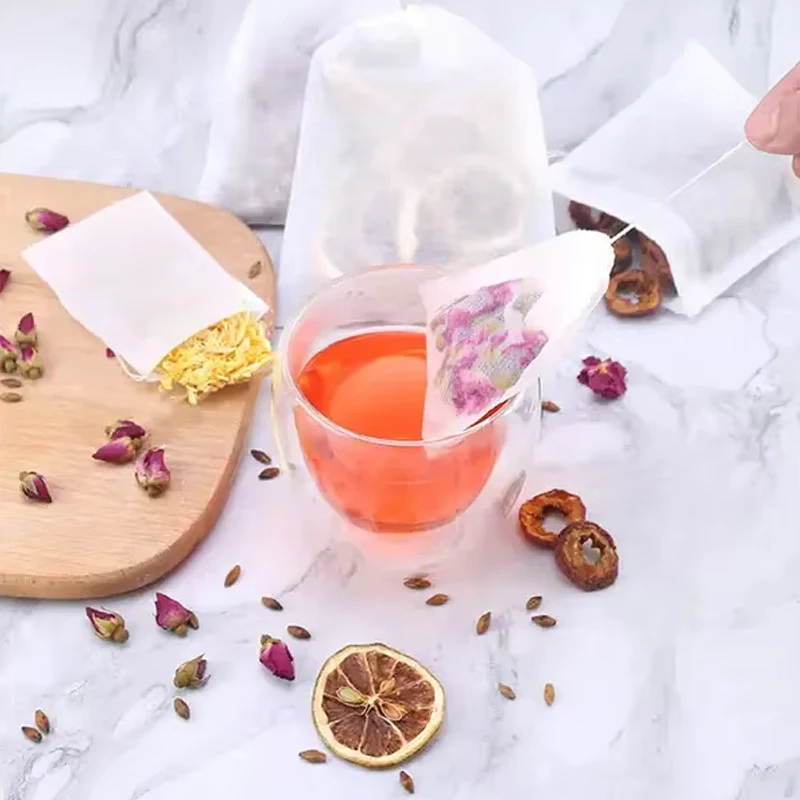 100 個使い捨てティーバッグ不織布ティーフィルターバッグス - Herbal Tea For Wellness のレビューと価格
