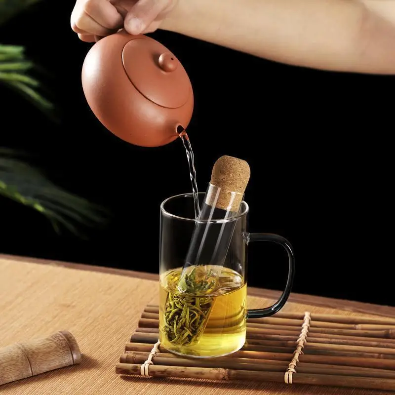 高ホウケイ酸ガラス試験管茶注入器ガラスデザイン茶ストレーナー - Herbal Tea For Wellness のレビューと価格