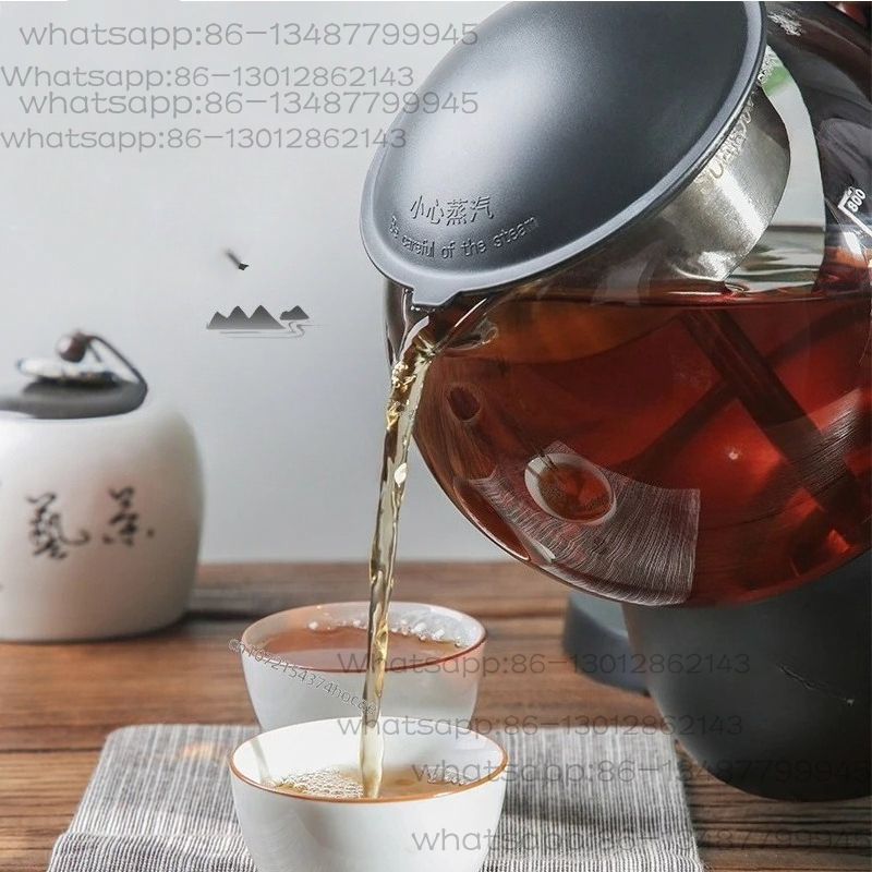 1L 家庭用紅茶メーカー自動スチーム黒ティーポットガラス多機 - Herbal Tea For Wellness のレビューと価格