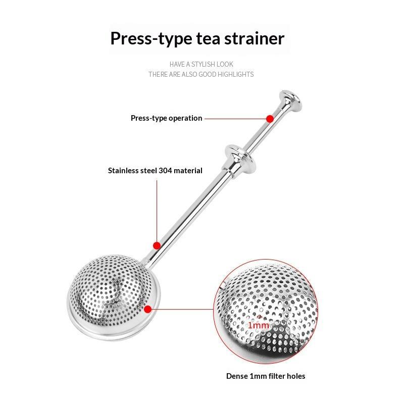 ロングハンドルステンレス鋼茶こし細かいメッシュ防錆ルーズリー - Nettle Leaf Tea のレビューと価格